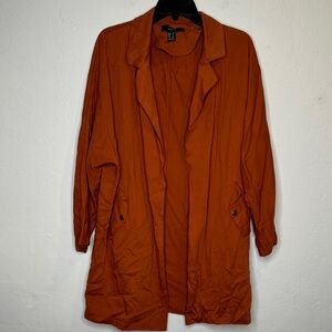 Forever 21 Women's Rust Trench‎ Coat Size Small